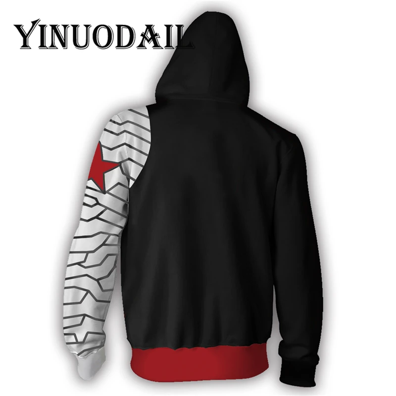 Fans Made Captain America Sweatshirts 3D Printed Hoodies Winter Soldier Bucky Barnes Zip Up Hoodie for Marvel Movie Fans Fans Made Captain America Sweatshirts 3D Printed Hoodies Winter Soldier Bucky Barnes Zip Up Hoodie for Marvel Movie Fans