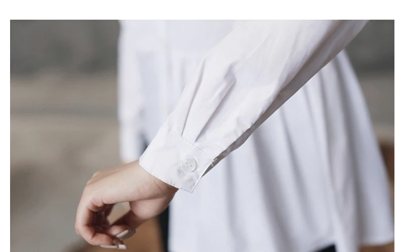 TWOTWINSTYLE белая женская рубашка лоскутное нерегулярные Ruched размера плюс блузки с длинным рукавом Топы Осенняя женская модная одежда
