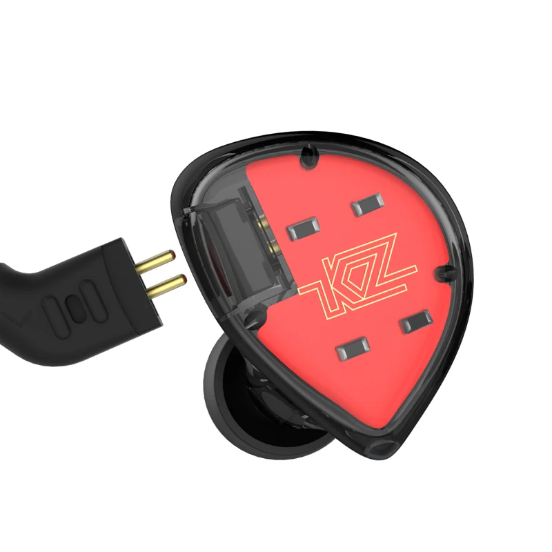 KZ ES4 Colorful BA DD In Ear Earphone Hybrid Headset HIFI Bass Noise Cancelling Earbuds With