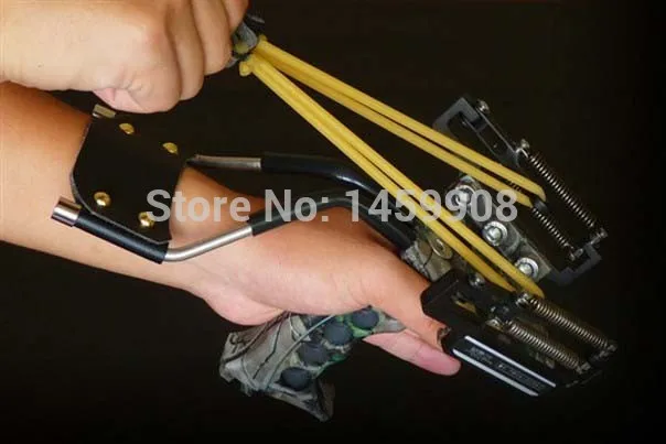 Cheap Outdoor Hunting Products Slingshot hunting catapult strong Powerful Camping(Estilingue)+RUBBER BANDS 3PCS+wrench 850G Steel
