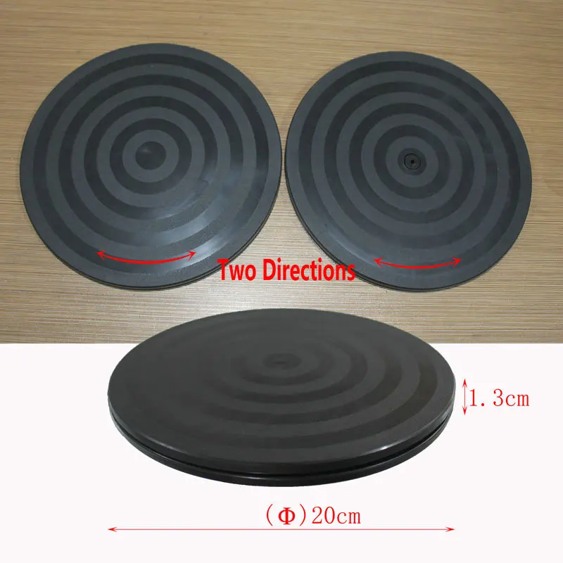 HQ LS2 200MM/8INCH Dia Double Side TV Laptop Display Stand Swivel Plate Plastic Lazy Susan Turntable Mini Base for Shooting