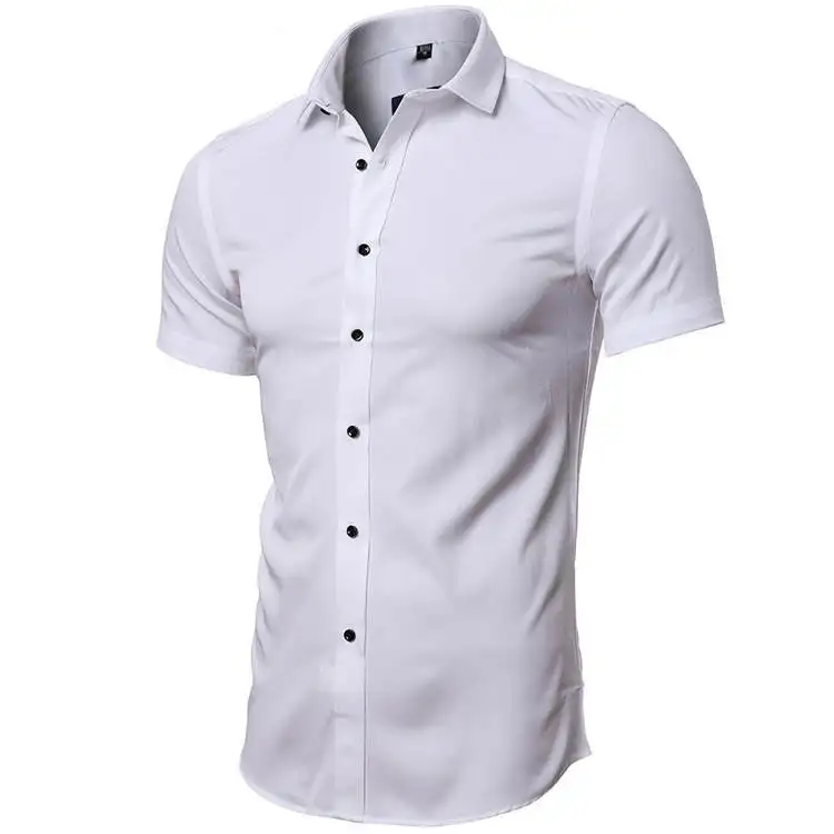 Camisas do vestido dos homens de fibra