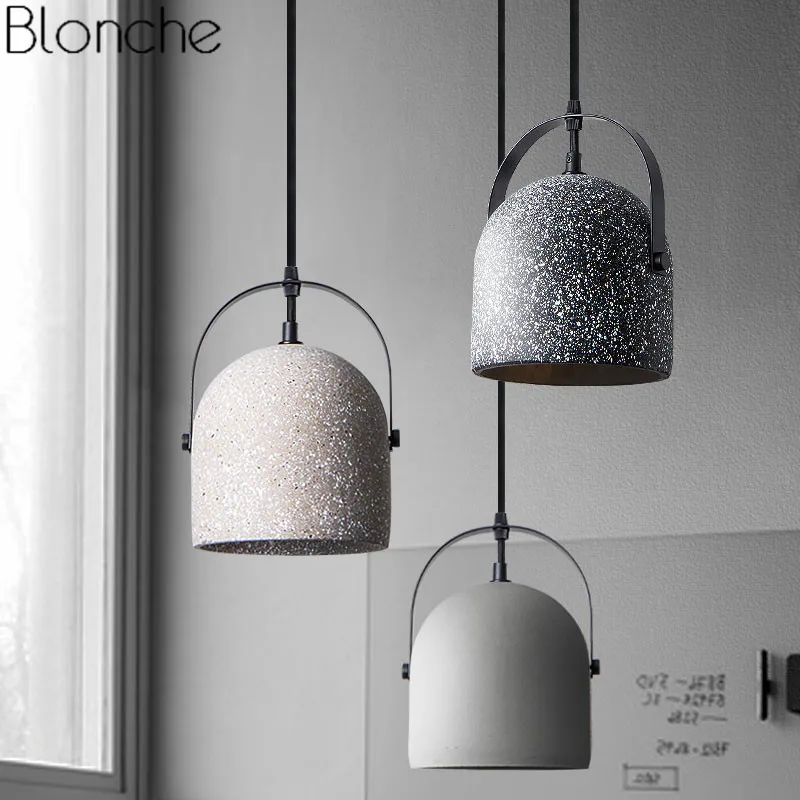 الشمال الاسمنت قلادة أضواء Led مصباح معلق الحديثة Hanglamp الإنارة لغرفة المعيشة المطبخ بار تركيبات إضاءة ديكوري ة المنزل Kotora Shop