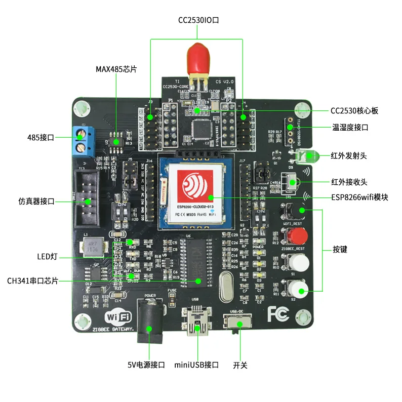 Для Zigbee материнская плата для ворот модули zigbee + wifi ИК пульт дистанционного
