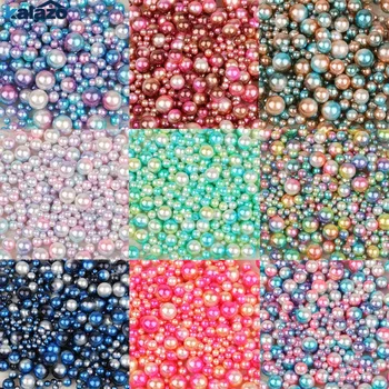 

250PCS 4/6/8/10mm size diy no holes Pearls Round Beads DIY Craft Scrapbook supplies home birthday party decorations