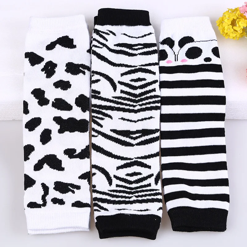 

New Baby Leg Warmers Baby Boys Girls Leggings Tights Toddler Knee-length Striped Zebra Striped Legwarmer Panda Black White Socks