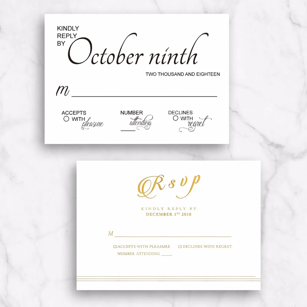 Customized RSVP Cards
