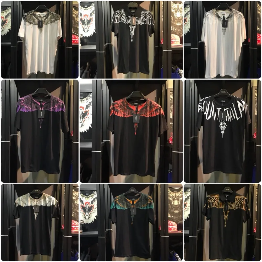 

[BUY 4 Pz GET FREE DHL!] MURBON MARCELO BURLON MB WING COTTON Men's SHORT SLEEVE T-SHIRT Tee Over Size XXS-L