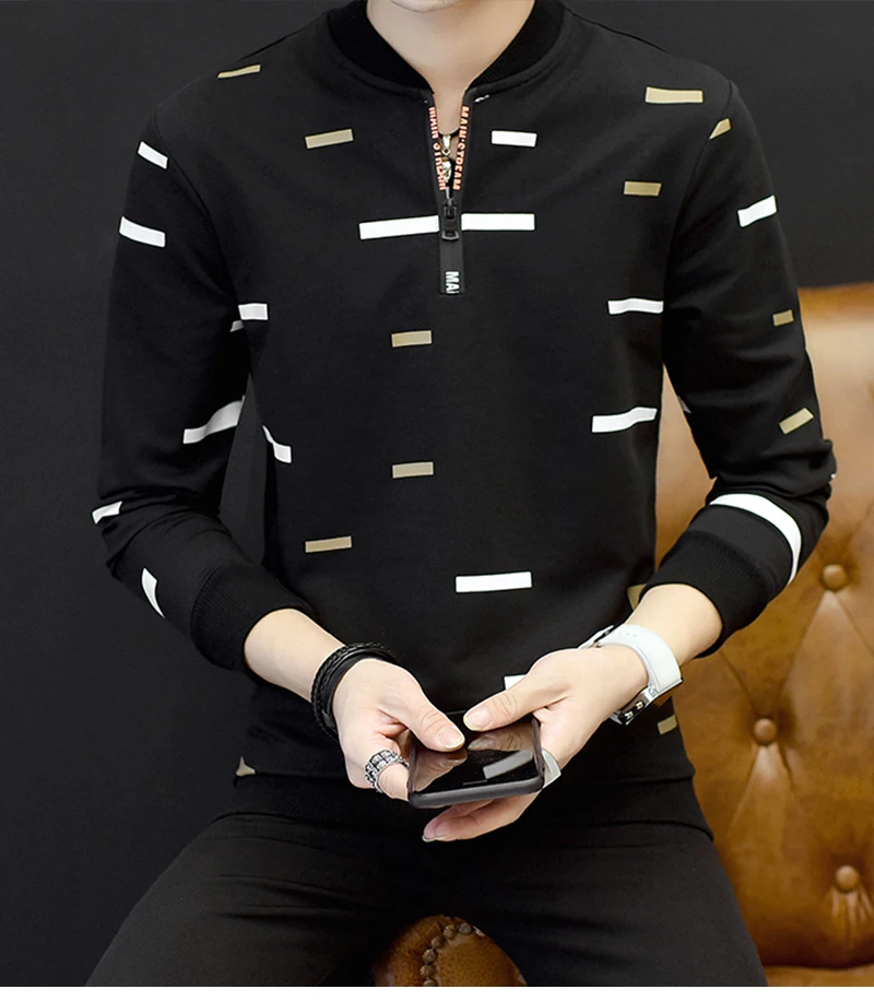 С длинным рукавом Цвет Блок мужские рубашки-поло Slim Fit полосатый мужские Поло рубашка Homme повседневное База Топы корректирующие хип хоп блузки для м