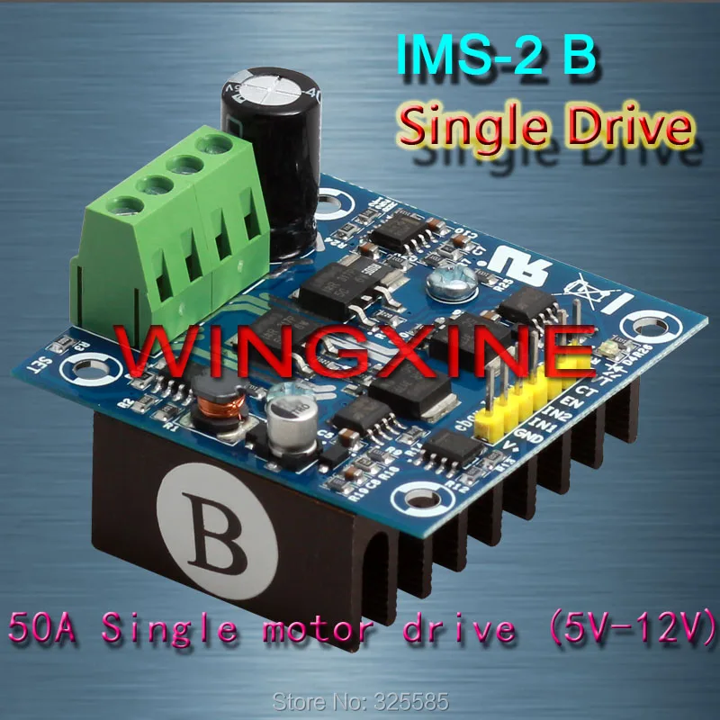 

Free shipping, 4pcs/lot IMS-2B/50A/3V-15V Single H Bridge Motor Driver Module PID for Smart RC Intelligent Car 200 kHz(MAX) PWM