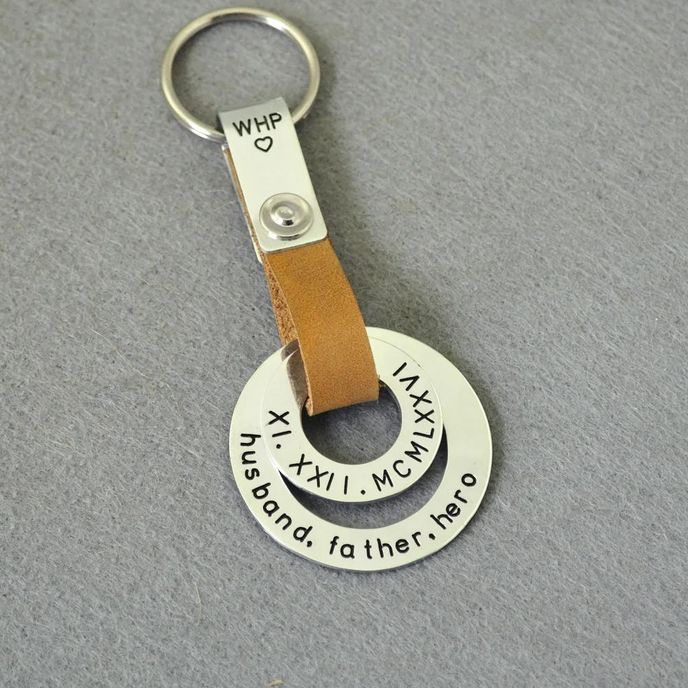 Custom Daddy Key Chains, Personalized Key Chain, Custom Names, Personalised Daddy Keyring, Gift