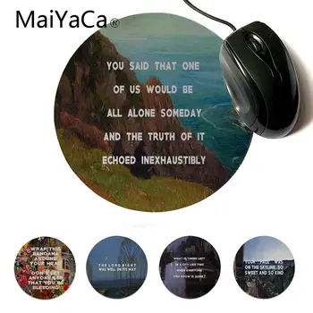 

MaiYaCa Simple Design Time will almost heal everything Gamer Speed Mice Retail Small Rubber Round Gaming Mousepad Keyboard Mat