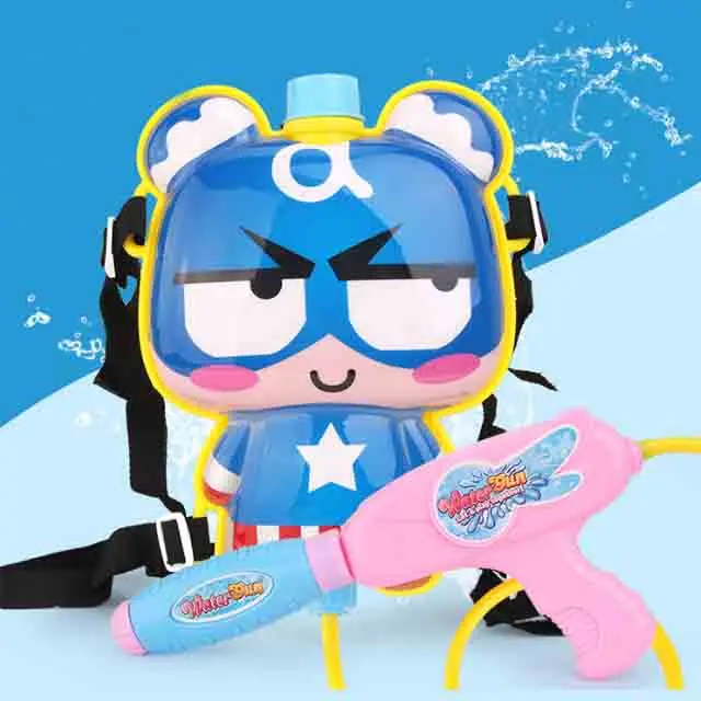 

Marvel Toys The Avenger Super Hero Captain Amer Water Gun Backpack Summer Beach Games Cosplay Toys Party Water Toys For Children