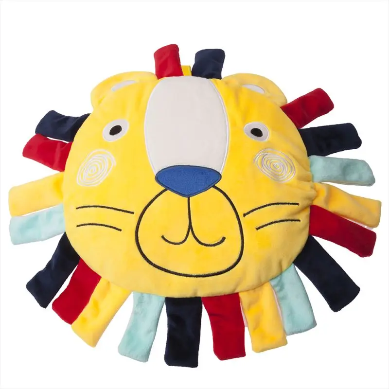 Newborn Cartoon Plush Lion Pillow Kid Sleeping Back Cushion Stuffed Baby Pillow Lion Doll Baby Cushions Bedding Gift