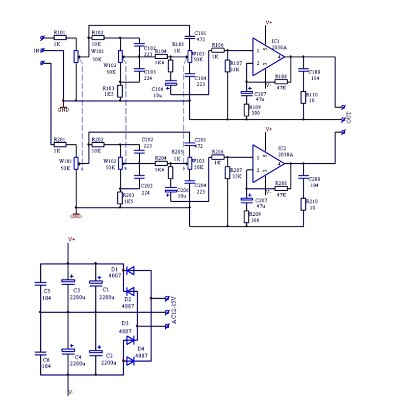 TDA2030A hifi стерео аудио усилитель два канала 2,0 18 Вт+ 18 Вт AMP доска DIY наборы/готовая доска без/Чехол B3-007