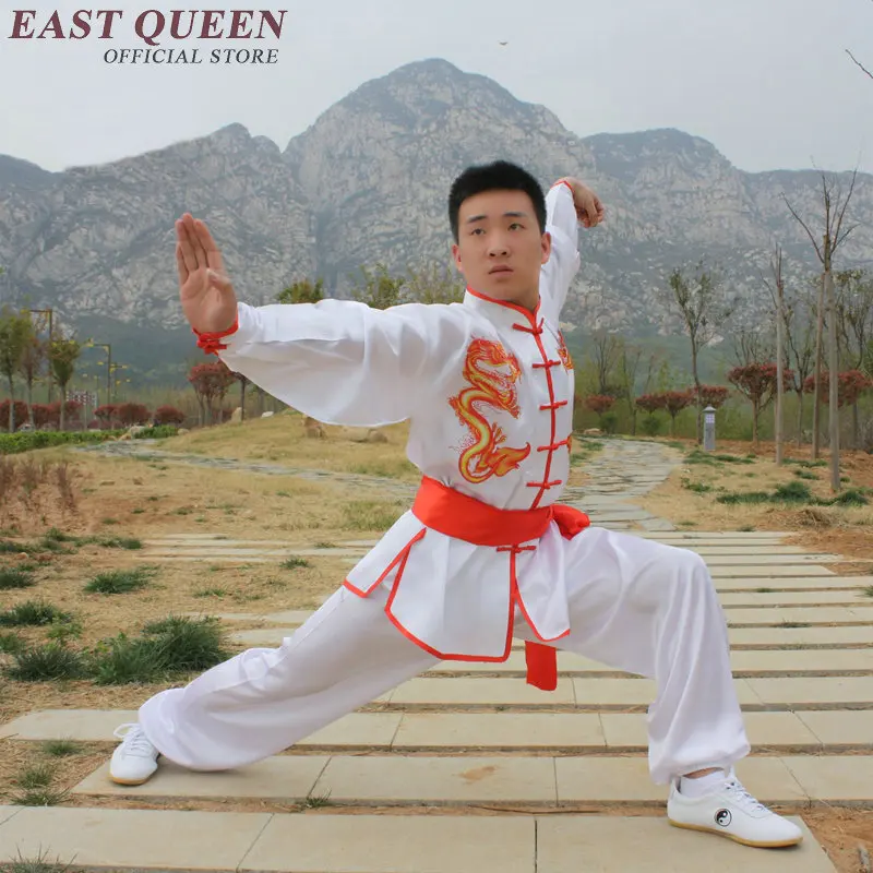 Ушу кунг-фу, одежда, Униформа, костюм для мужчин Мужская подвеска дракон форма для единоборств Вин Чун одежда KK252
