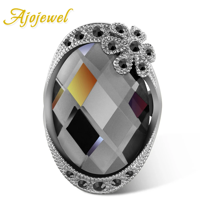 

Size 6-8 Fashion Jewelry Vintage 18K White Gold Plated Crystal Ring For Women