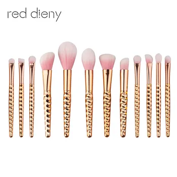 

12pcs Honeycomb Makeup Brush Set Pro Foundation Powder Blush Contour Concealer Eyeliner Eyeshadow Eyebrow Lip Brushing Brush Kit