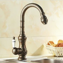 15 дюймов античные римские бронзовые поворотные Кухонные смесители кухонный кран смесители для раковины горячий и холодный кран для умывальника KF-5240