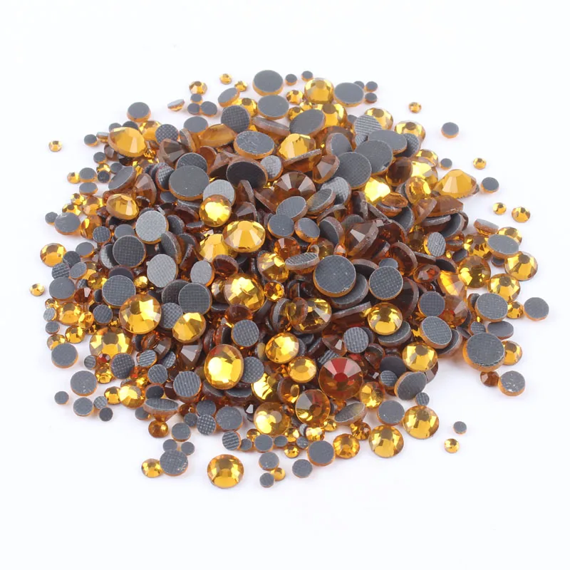 SS6-SS30 Glass Strass Crystal Hot Fix Rhinestones Iron On Stones Flatback Clear Hotfix Rhinestones For Wedding Dress 