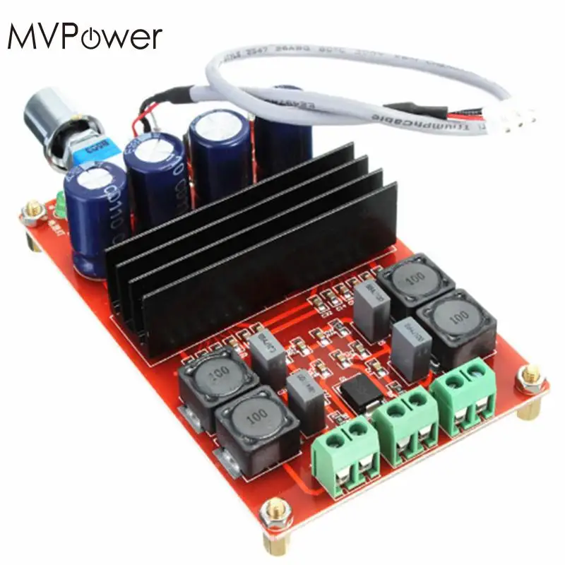 MVpower 2x100W XH-M190 TPA3116 Double Channel Digital Audio Amplifier AMP Board 12-24V MVpower 2x100W XH-M190 TPA3116 Double Channel Digital Audio Amplifier AMP Board 12-24V