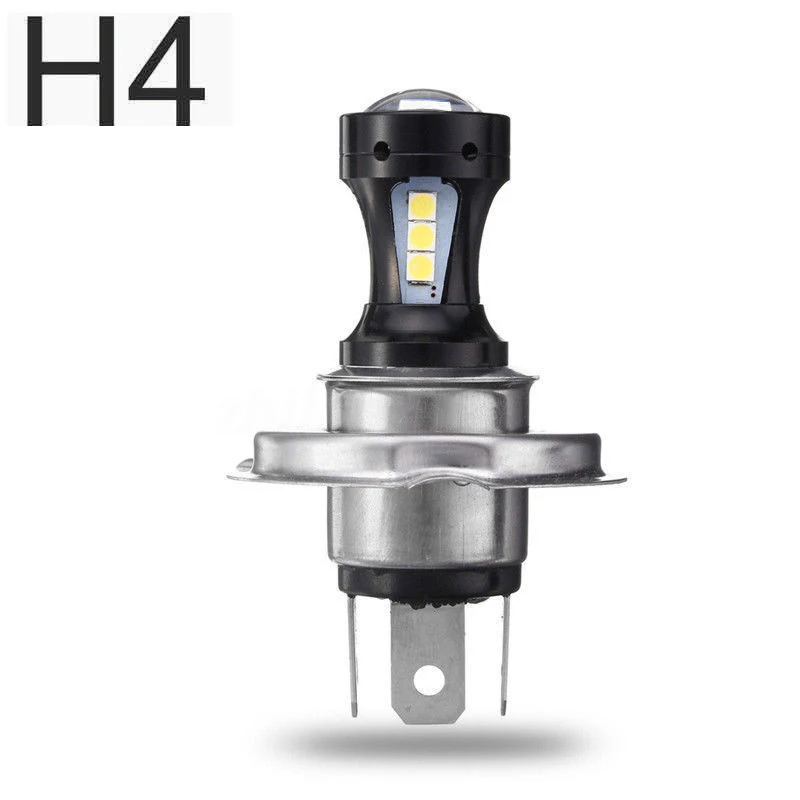 12V для ближнего света, H4 мотоцикл 18SMD 3030 светодиодный Лампа накаливания с лучом 6500K прочный универсальный высокое качество