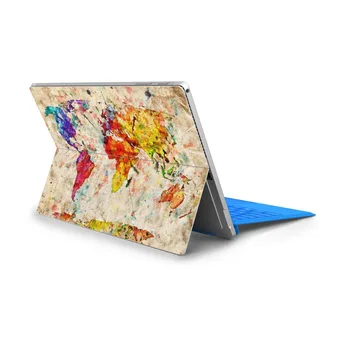 

Laptop Skins for Microsoft Surface Pro 4/5/6/7 World Map Series Dustproof Vinyl Decal Skin Sticker Laptop Protector
