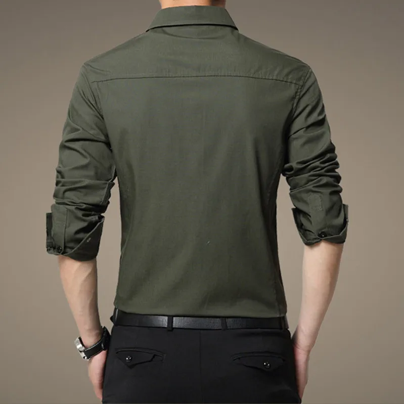 Günstige Taktische Shirts Mens Arbeit Kleidung Fracht Armee Military Tops Shirts Business Casual Kleidung Herbst Frühling Kleidung