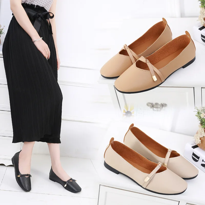

Women's Shoes Round Head Shallow Mouth 2019 Spring And Autumn Simple Fashion Wild New Women's Shoes
