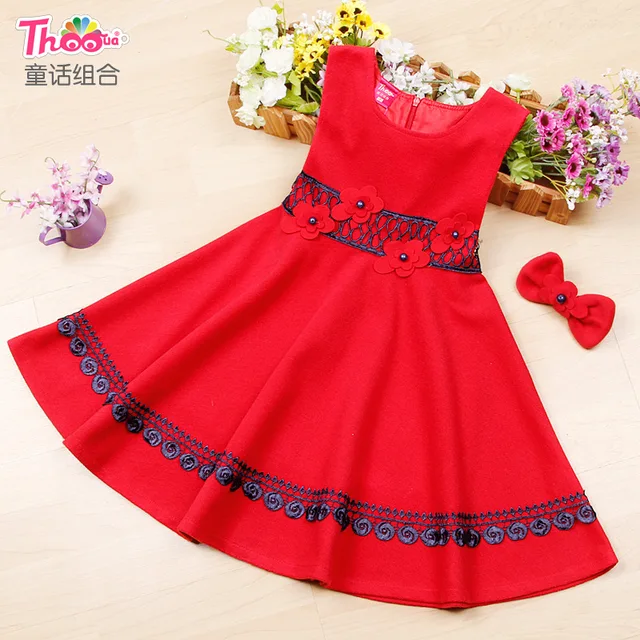 Cheap Autumn and winter wear woolen vest  girl Korean children wool winter dress wholesale L12427
