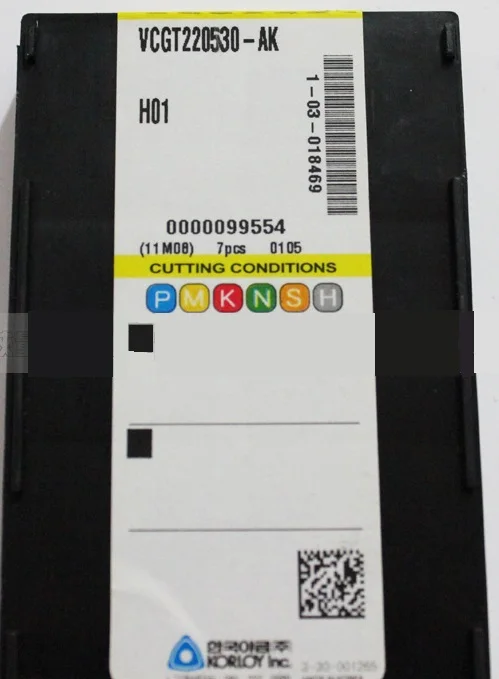 KORLOY токарные инструменты твердосплавные вставки VCGT220530 AK H01 для алюминия из Кореи