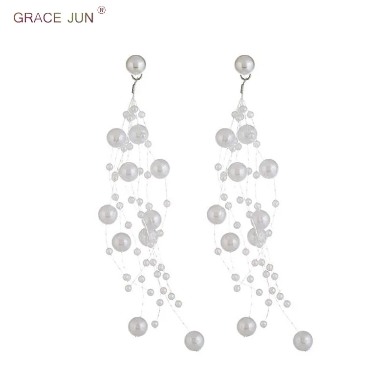 

Korea Style Multi-layer Faux Pearl Clip on Earrings for Women Party Wedding Without Pierced Earrings Fashion Luxury Cuff Earring