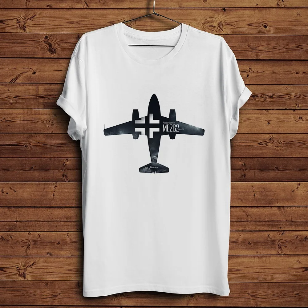 Мужская классическая футболка WW2 battleplan Messerschmitt Me262 белая Повседневная Spitfire Fighter P47