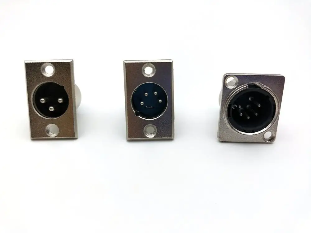 20 шт. 3PIN 4PIN 5PIN папа XLR монтаж на шасси гнездо панель адаптер микрофон |