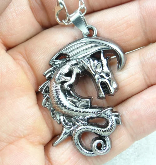 1 шт. цепочка с подвеской в виде дракона|dragon pendant|silver dragon pendantpendant cute |