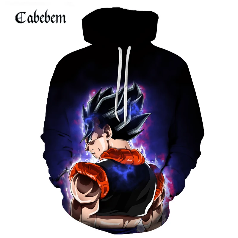 

Men's 3D animation dragon ball Z printed hoodie sweatshirt movie sun wukong printed pullover casual men's sportswear 2019new