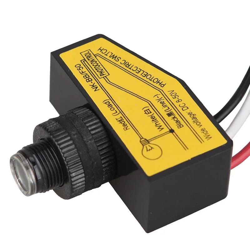 New Hot F50 8 50V DC Photoelectric Switch Photocell Automatic Light