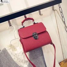HANSOMFY 2015 New Korean Ladies Fashion Handbag Satchel Dragon Lock Bag Shaped Indentation