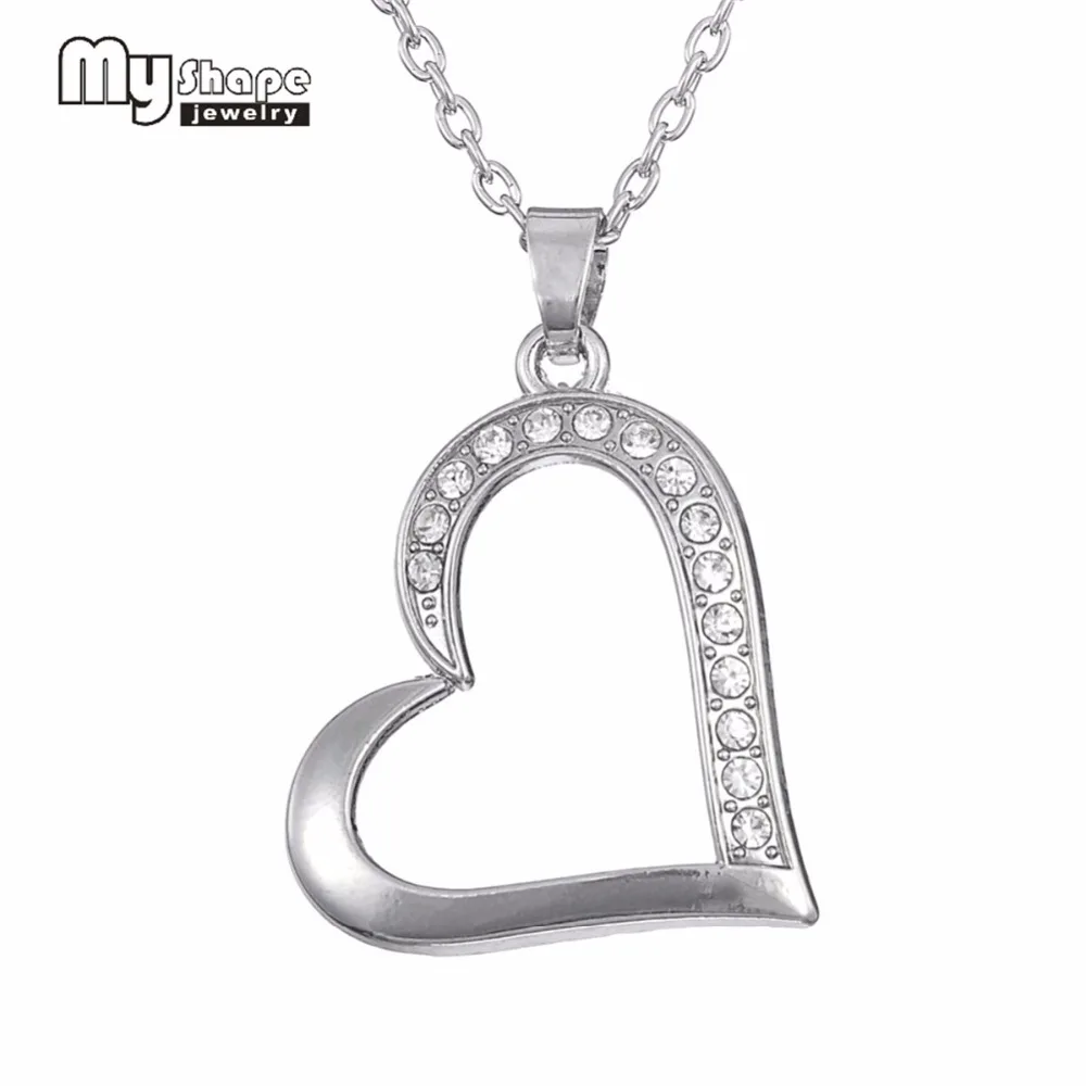 My shape Clear кулон в виде сердца со стразами ожерелье романтический подарок для