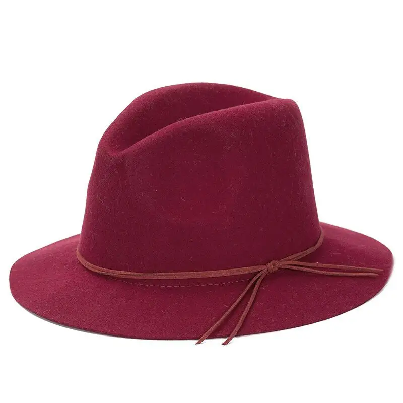 Мода 100% шерстяной зима Для женщин мужчин Fedora Hat разрушаемую натуральная Фетр