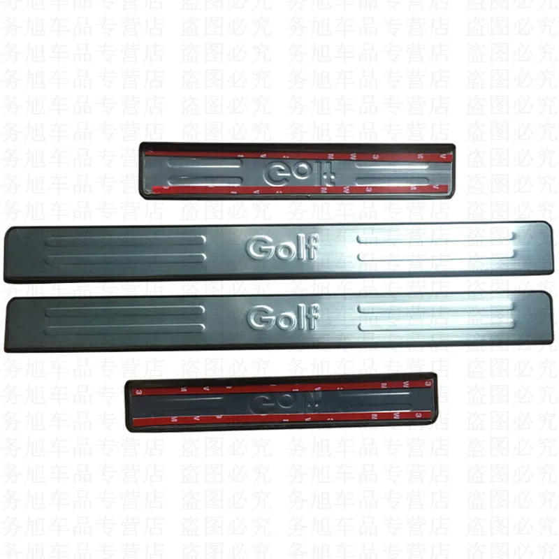 

High quality stainless steel Scuff Plate/Door Sill Protector Sticker For 2010-2018 Volkswagen golf 6 golf 7