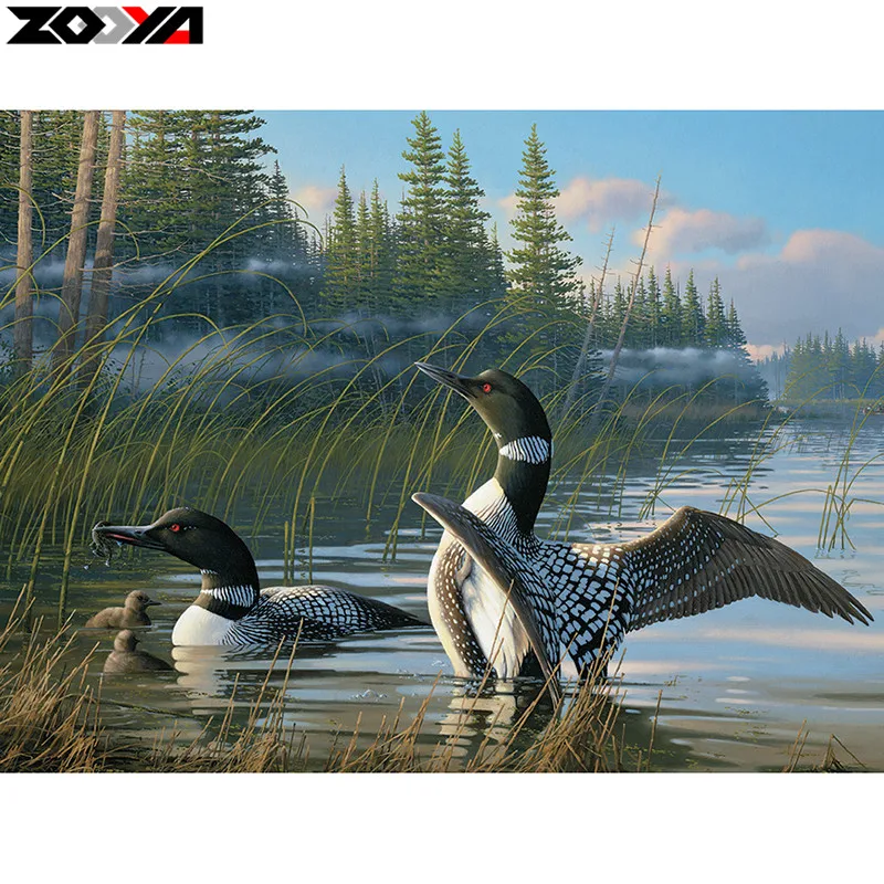 Full square diamond 5D DIY diamond embroidery Water duck diamond