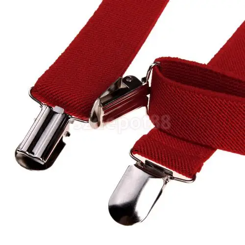 Фиксатор на подтяжках эластичный Y-back Suspender 37x1 inch-красный