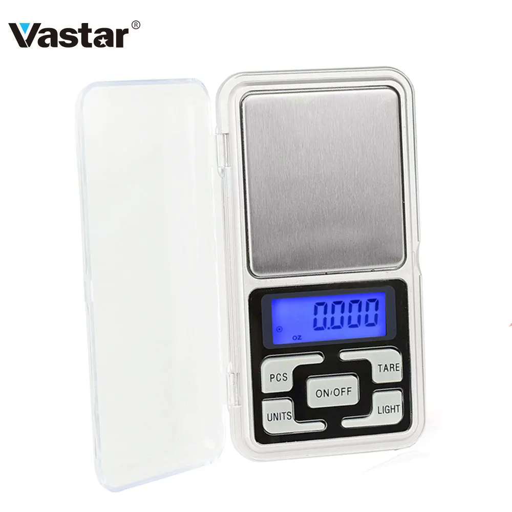 

Vastar 200g/300g/500g x 0.01g /0.1g/Mini Presicion Pocket Electronic Digital Scale for Gold Jewelry Balance Gram Scales