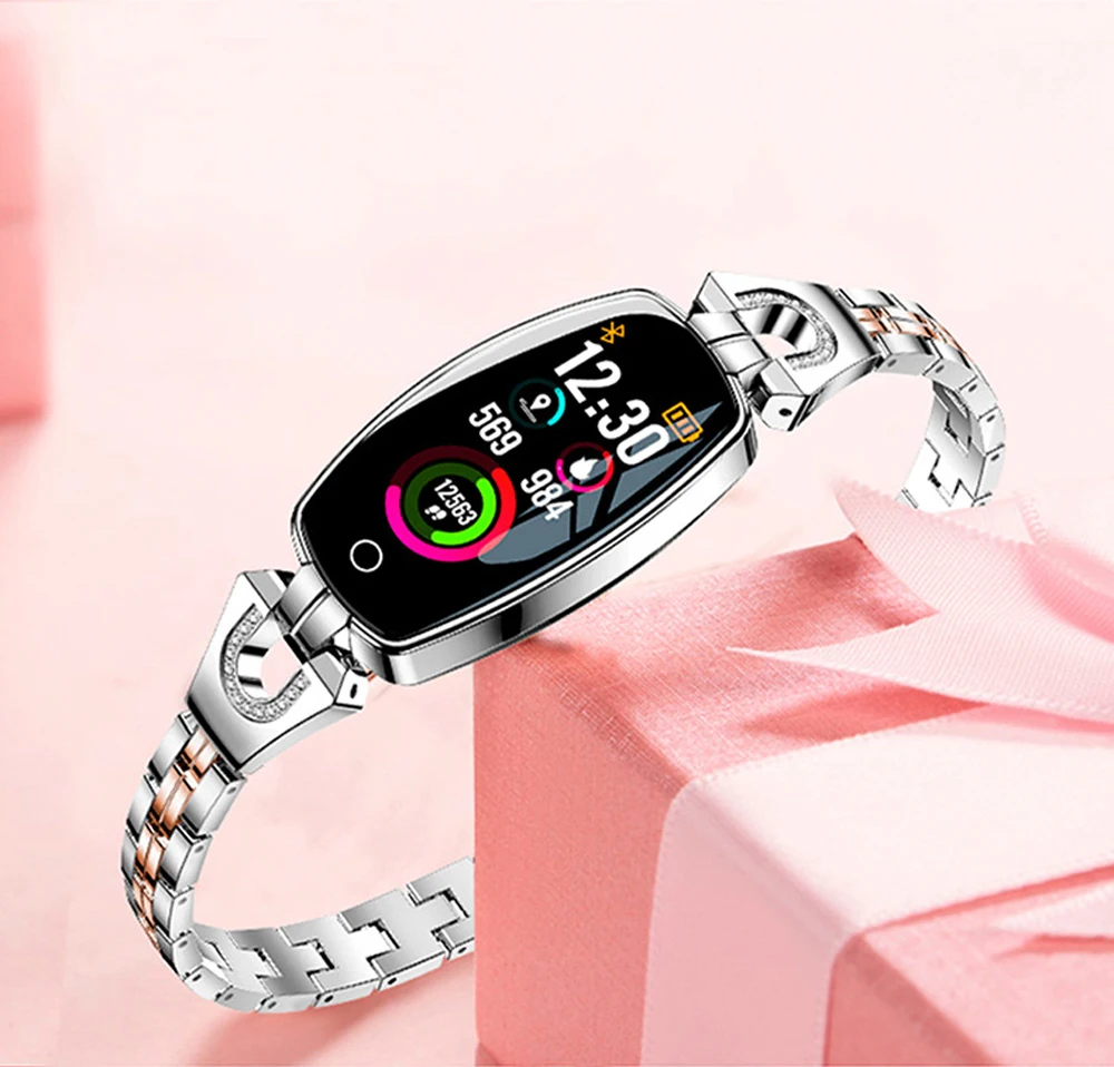 Eagood модные часы Smart Watch Для женщин Водонепроницаемый Мониторинг частоты сердечных сокращений Bluetooth Смарт-часы для Android IOS спортивные женские браслет