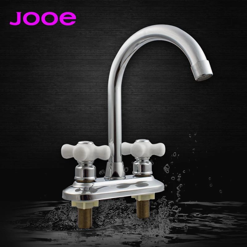 JOOE Bathroom faucet hot and cold mixer tap Stainless steel water tap Deck Mounted basin faucet torneira do banheiro robinet