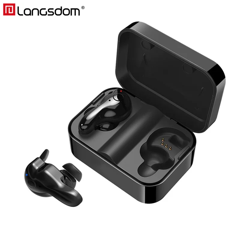 

Langsdom T3 Sports True Wireless Stereo Earbuds with Earhook TWS Wireless Earphones Noise Reduction Bluetooth Earphone for phone