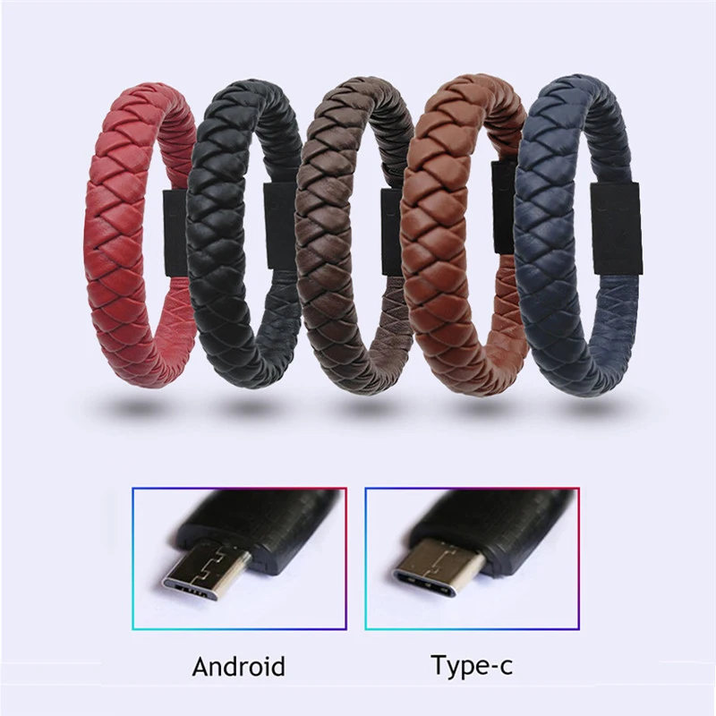 سوار كابل usb لسامسونج S9 S8 نوع C المصغّر usb كابل شحن ونقل بيانات تزامني سريع لهواوي Xiaomi الهاتف المحمول كابل