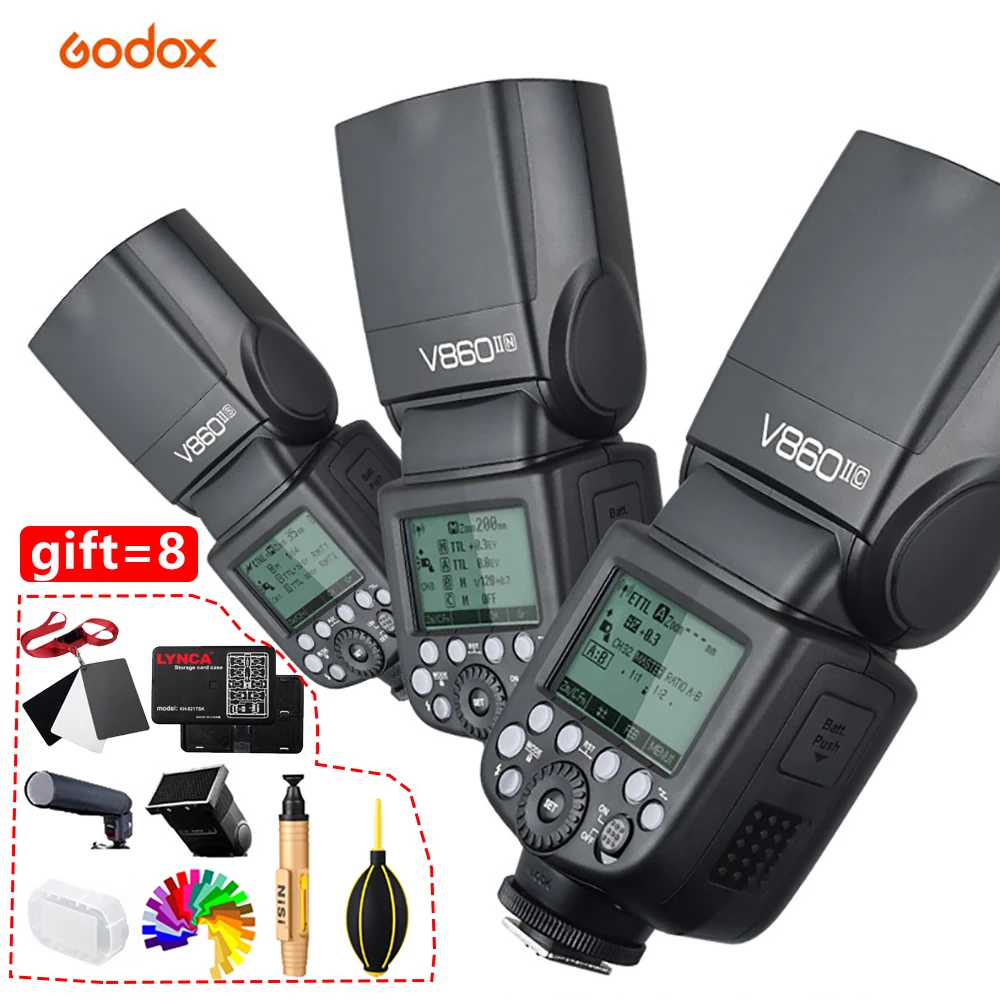 Godox V860II Camera Flash GN60 HSS TTL Speedlite Flash Trigger