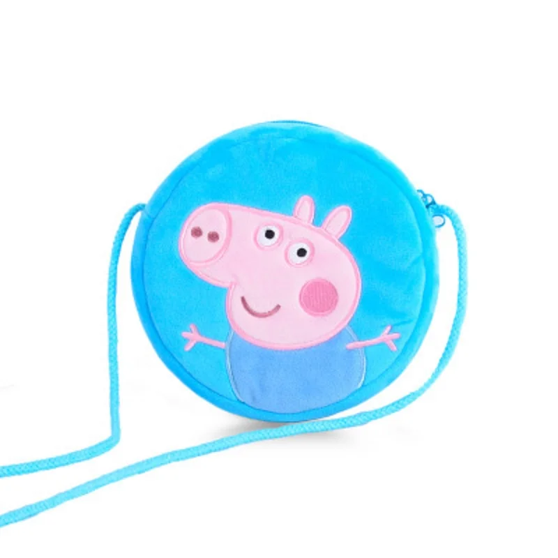 Модный рюкзак Свинка Пеппа Джордж свинка Плюшевые игрушки Дети Девочки Мальчики кавайный кошелек деньги телефон сумка - Цвет: 2